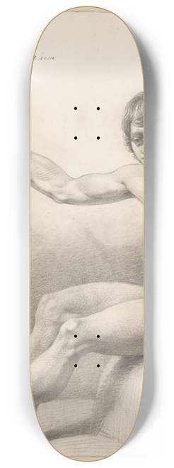 Pieter Godfried Bertichen - Zittend mannelijk naakt, van opzij gezien 8.25 inch art skate deck