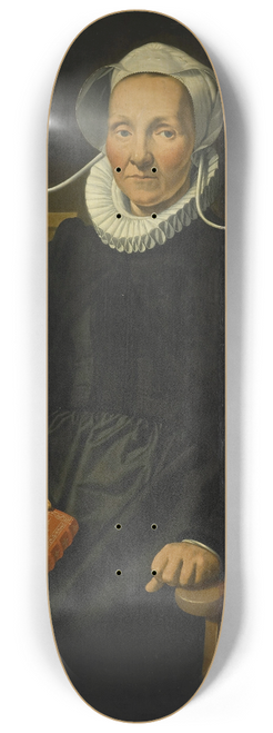 Pieter Pietersz. - Portrait of Dirckje Tymansdr Gael, called van der Graft, Wife of Mattheus Augustijnsz Steyn 8.25 inch art skate deck