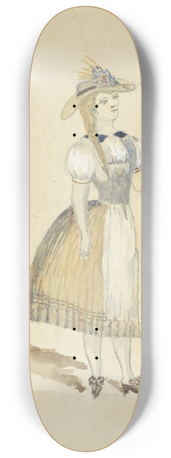 Pieter van Loon - Staand meisje in klederdracht 8.25 inch art skate deck