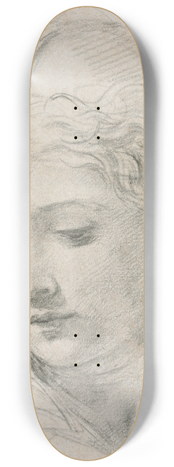 Pietro da Cortona - Study for the Head of St. Michael 8.25 inch art skate deck