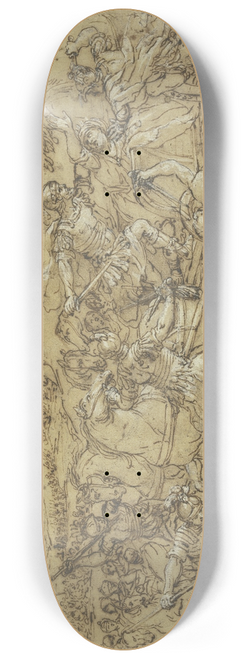 Pietro da Cortona - The Battle of Alexander at Issus 8.25 inch art skate deck