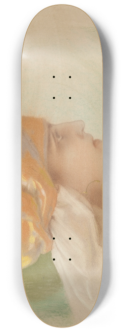 Piotr Stachiewicz - Portrait of a woman with earrings 8.25 inch art skate deck
