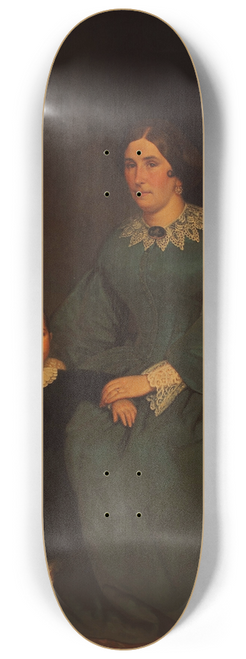 Prilidiano Pueyrredn - Retrato de Cecilia R. de Peralta Ramos y su hijo 8.25 inch art skate deck