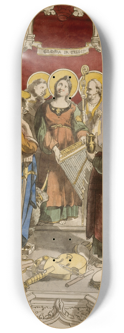Prosper Lafaye - Assemble de saints dans un dcor darchitecture 8.25 inch art skate deck