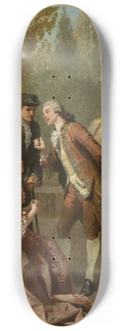 Prudent-Louis Leray - Scene in a park 8.25 inch art skate deck
