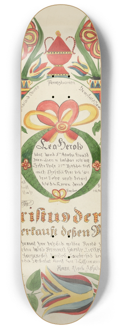Ralph Atkinson - Baptismal Certificate 8.25 inch art skate deck