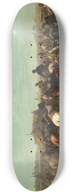 Adolf Schreyer - An Ottoman encampment 8.25 inch art skate deck