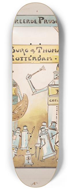 Reinier Willem Petrus de Vries - Gellustreerde prijscourant v.d. Burg & Thomas te Rotterdam 8.25 inch art skate deck