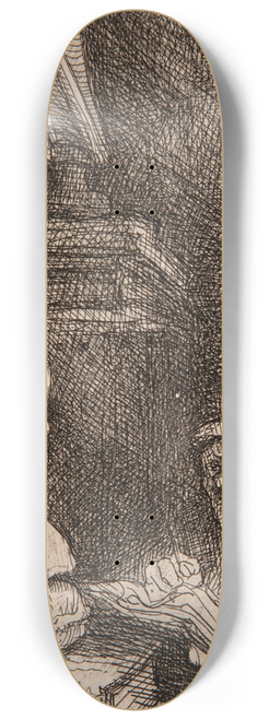 Rembrandt van Rijn - Man drawing from a cast 8.25 inch art skate deck