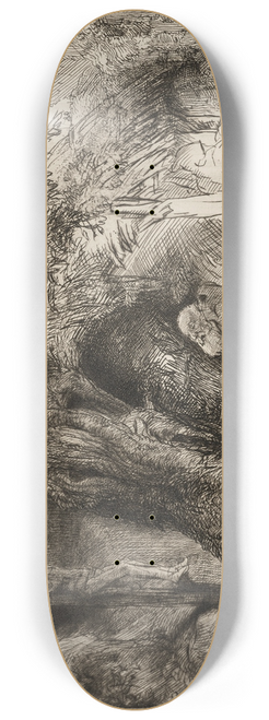 Rembrandt van Rijn - Saint Francis beneath a Tree praying 8.25 inch art skate deck