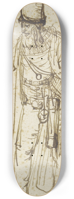 Rembrandt van Rijn - Schauspieler mit hoher Kappe 8.25 inch art skate deck