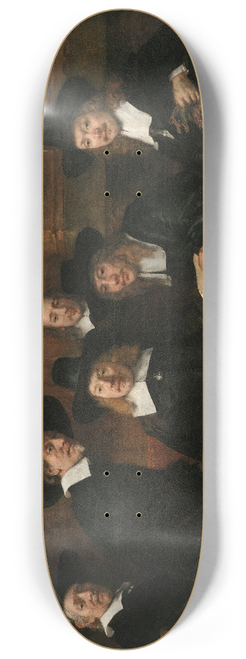 Rembrandt van Rijn - The Sampling Officials of the Amsterdam Drapers Guild, Known as The Syndics 8.25 inch art skate deck