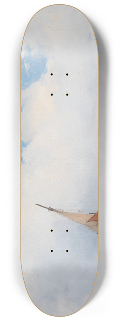 Richard Parkes Bonington - Beached Vessels and a Wagon, near Trouville, France 8.25 inch art skate deck