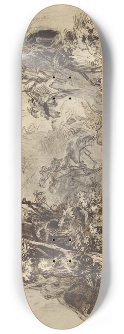 Robert Caney - Castle On A Hill (Set for Sleeping Beauty and the Beast) 8.25 inch art skate deck Robert Caney - Castle On A Hill (Set for Sleeping Beauty and the Beast) 8.25 inch art skate deck