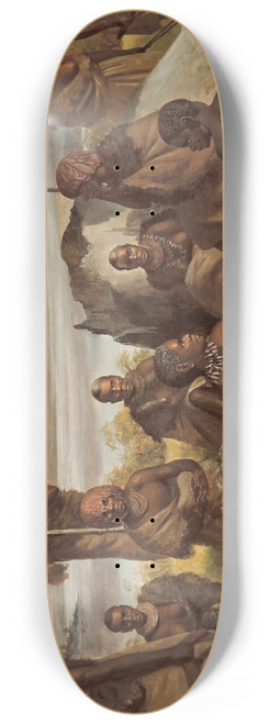 Robert Dowling - Group of natives of Tasmania 8.25 inch art skate deck