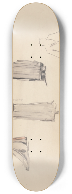 Robert Polhill Bevan - Figures at Mass, Poland 8.25 inch art skate deck