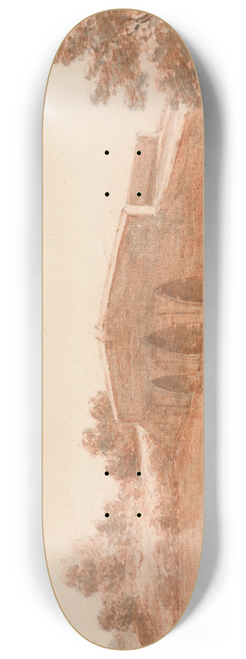 Robert Price - A Bridge in a Landscape 8.25 inch art skate deck