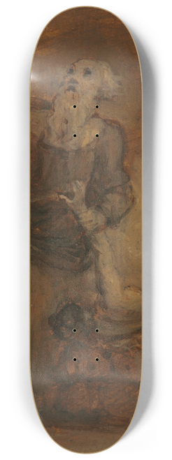 Robert Smirke - Abraham and Isaac (Abraham grasping Isaacs arm) 8.25 inch art skate deck