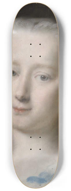 Rosalba Carriera - Young Woman with Flowers in her Hair 8.25 inch art skate deck