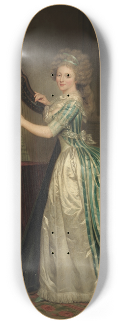 Rose-Adelade Ducreux - Self-Portrait with a Harp 8.25 inch art skate deck
