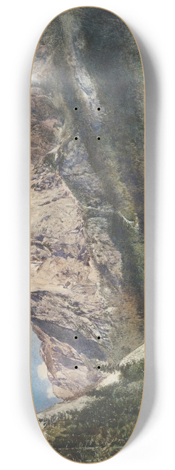 Rudolf von Alt - Altaussee Lake and Face of Mount Trissel 8.25 inch art skate deck