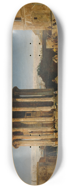 Rudolf von Alt - Der Vestatempel in Rom 8.25 inch art skate deck