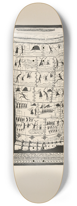 Rudyard Kipling - Taffimai Metallumai carved on an old tusk 8.25 inch art skate deck