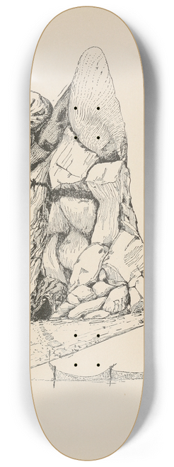 Rudyard Kipling - The cave where the man and the woman lived first of all 8.25 inch art skate deck