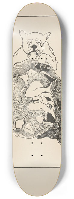 Rudyard Kipling - The Jaguar, the Hedgehog, the Tortoise and the Armadillo all in a heap 8.25 inch art skate deck