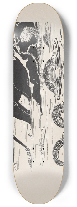 Rudyard Kipling - This is the Elephants Child having his nose pulled by the Crocodile 8.25 inch art skate deck