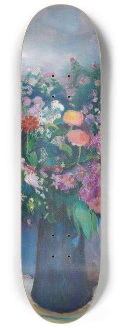 Arthur Beecher Carles - Zinnias and Asters 8.25 inch art skate deck