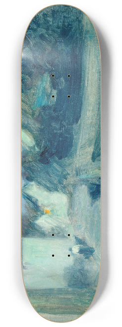 Samuel Hirszenberg - Village Lane in the Moonshine 8.25 inch art skate deck