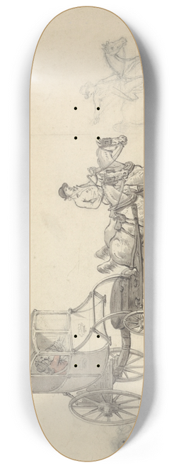 Samuel Howitt - A Chaise and Pair, With Post-Boy 8.25 inch art skate deck