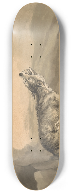 Samuel Howitt - Fox and the Hedgehog (Porcupine) 8.25 inch art skate deck