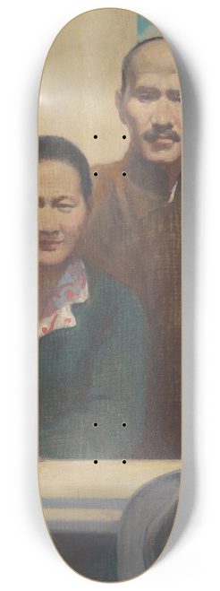 Samuel Johnson Woolf - Chiang Kai-Shek and Madame Chiang 8.25 inch art skate deck