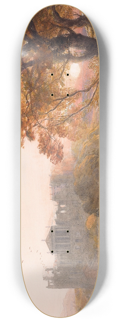 Samuel Palmer - Evening in Italythe Deserted Villa 8.25 inch art skate deck