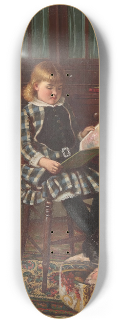 Samuel S. Carr - Young Girl Seated in an Interior 8.25 inch art skate deck