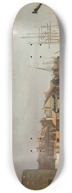 Samuel Scott - View of the Thames at Wapping 8.25 inch art skate deck
