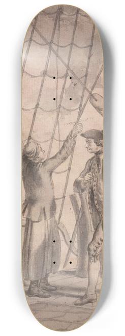 Samuel Wale - The Murder of Kenith Hossack by Captain Lowry 8.25 inch art skate deck