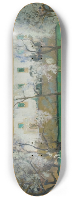 Santiago Rusiol - White Farmhouse (Bunyola, Majorca) 8.25 inch art skate deck