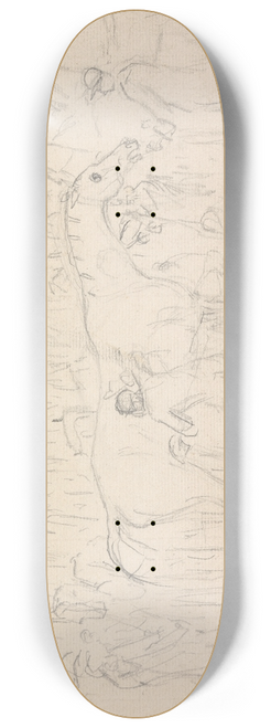 Sawrey Gilpin - Rubbing Down a Horse in a Paddock at a Racetrack 8.25 inch art skate deck