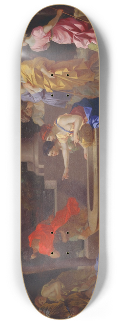 Sbastien Bourdon - Moses Defending the Daughters of Jethro 8.25 inch art skate deck