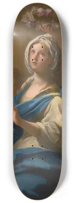 Sebastiano Conca - Saint Cecilia, Seated At An Organ, With Putti And An Angel 8.25 inch art skate deck