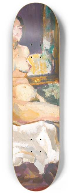 Sergei Ivanovich Lobanov - Seated Nude By A Mirror 8.25 inch art skate deck