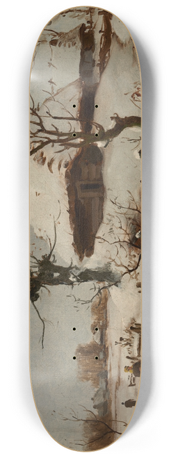Seweryn Bieszczad - Cottages in Snow 8.25 inch art skate deck