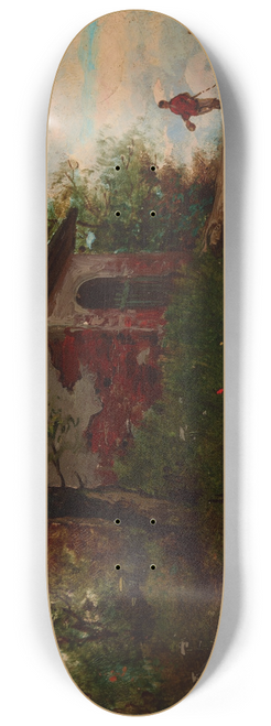Seweryn Bieszczad - Landscape with a Wayside Shrine 8.25 inch art skate deck
