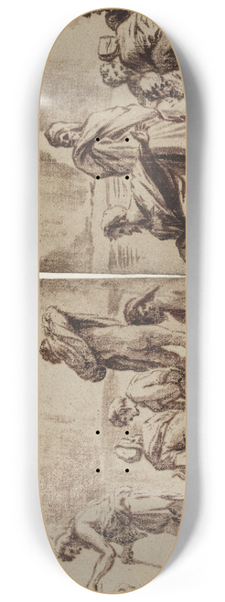 Sigismondo Caula - Jesu Db samt en gruppe tilskuere 8.25 inch art skate deck