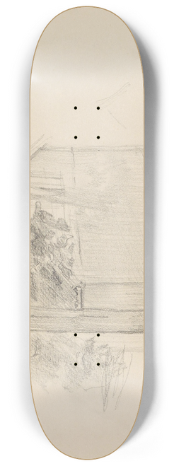 Signe Scheel - Hus bak et tre 8.25 inch art skate deck