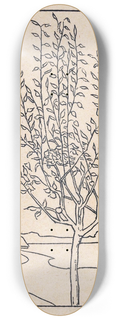 Simon Moulijn - Omslagontwerp voor; Tentoonstelling van werken door S. Moulijn, 1897 8.25 inch art skate deck