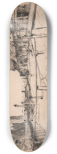 Sir Frank Short - In Port, Volendam 8.25 inch art skate deck